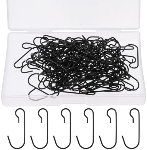 120pcs Christmas Ornament Hooks for Stockings and Bags, Iron Black by Beaupretty