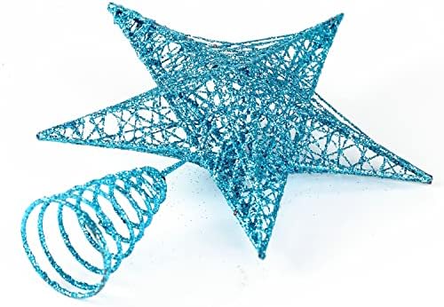 BinaryABC Iron Christmas Tree Star Topper,20cm Glittering Tree Topper - Image 3
