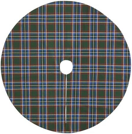 Threadmade Stowe Tartan Plaid Tree Skirt, Green - 48" W x 48" L by ElreneHomeFashions
