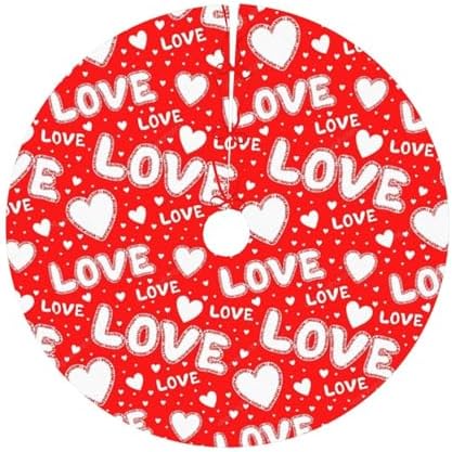 Happy Valentine's Day Tree Skirt Christmas Tree Ornaments Tree Skirt for Christmas Decoration 48" - Image 5