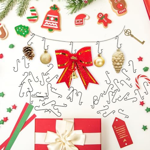100 Pack Christmas Ornament Hooks - Black Tree Decoration Hangers - Image 5