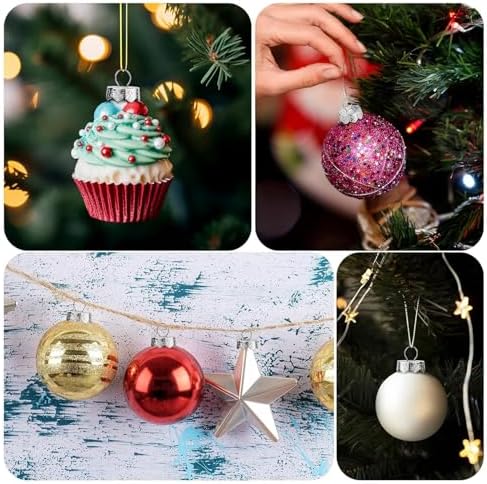 Ornament Caps 100Pcs Secure Metal Christmas Ornament Hooks Replacement Hangers for Christmas Tree, Porcelain, Ceramic or Glass Decoration, 20mm, Silver - Image 4