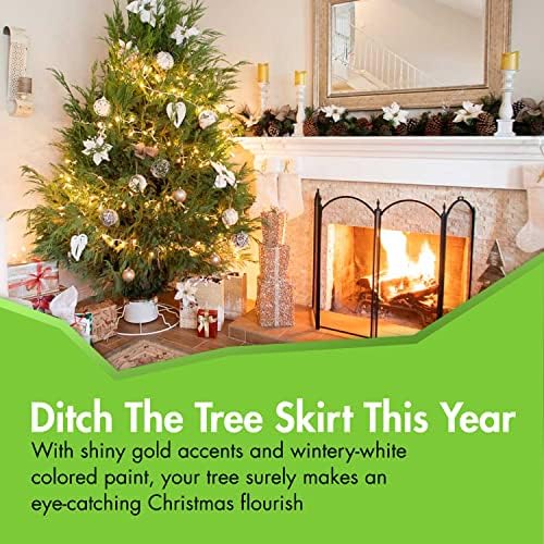 Yard Butler Santa's Helper - Easy to Use & Assemble Christmas Tree Stand - Durable & Sturdy Stand Made with Anti-Rust Steel - Beautiful Addition to Holiday Decor - 6' to 11' Trees - White - Image 5