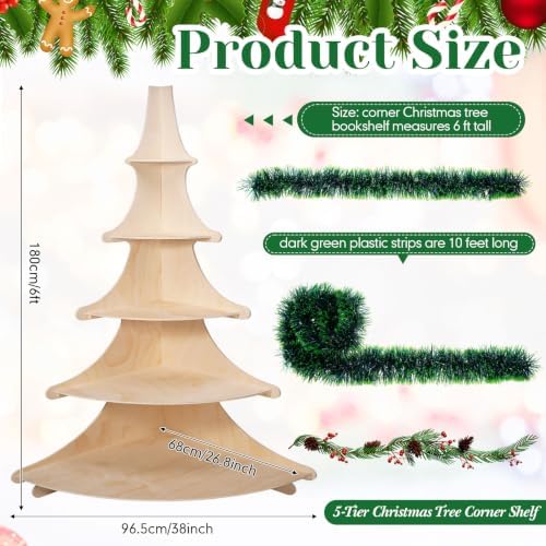 Capoda 5 Tier Christmas Tree Corner Shelf 6ft Large Village Display Stand - Image 2