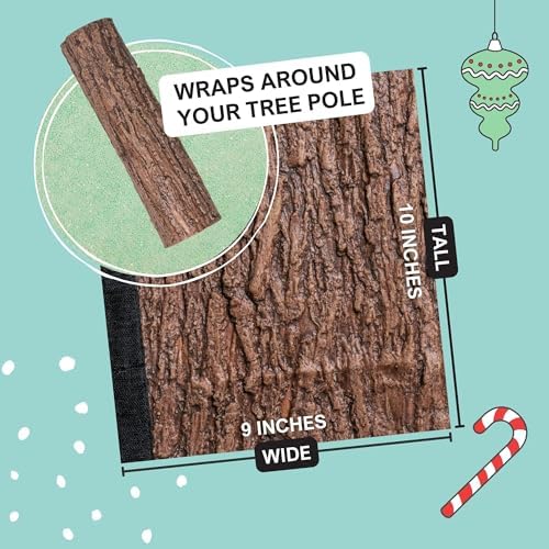 Realistic Brown Bark Artificial Xmas Tree Accessory, Real Feel Wood Texture - Image 6