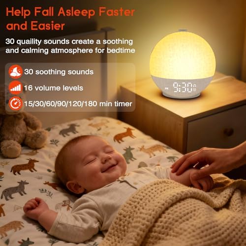 Sunrise Alarm Clock White Noise Machine, Sunset Simulation, 30 Sleep Sounds - Image 4