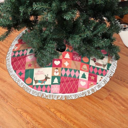 Dachshunds Christmas Tree Skirt 36 Inch - Image 3