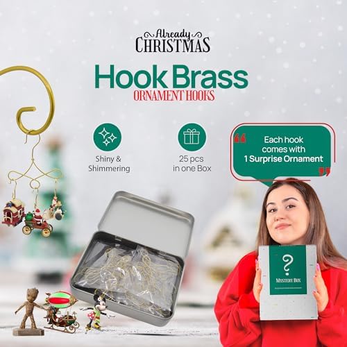 Gold Brass Ornament Hangers for Hallmark Miniature, Holds 3, Set of 25 - Image 2