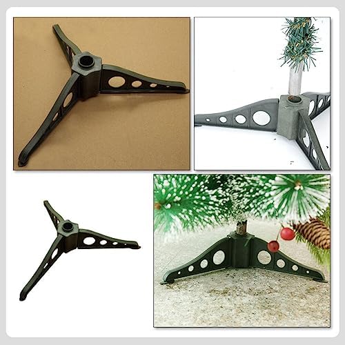 Sewroro Christmas Tree Base Artificial Christmas Tree Stand Artificial Tree Replacement Stand Plastic Base Christmas Supplies Xmas Tree Stand - Image 2