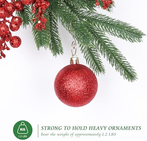 Christmas Ornament Hooks, Christmas Ornament Hangers 120Pcs, Small Metal Decorative Ornament Hooks for Xmas Tree Decorations-Gold - Image 2