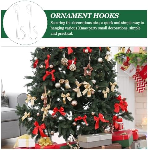 Toddmomy Christmas Tree Ornament Hooks 400pcs Plastic S Shaped for Wreaths - Image 3