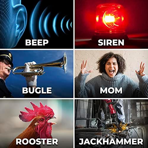 Sharp Big Bang Super Loud Alarm Clock for Heavy Sleepers, 115dB, 6 Sounds | Adjustable tone, custom snooze, 2 wake times, battery backup, hard of hearing, deep sleep, shift workers, dorm room, students - Image 4