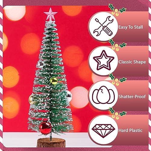 Hanaive Christmas Tree Topper Mini Star Small,Pink,1.77 Inch,Glitter - Image 3