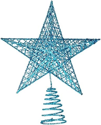 BinaryABC Iron Christmas Tree Star Topper,20cm Glittering Tree Topper by BinaryABC