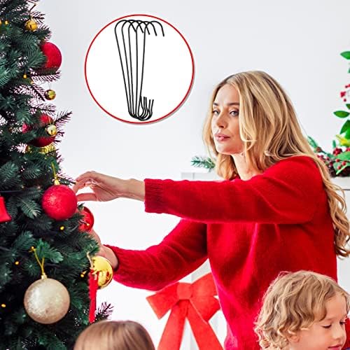Mixweer 120pcs Christmas Ornament Hooks 0.51 x 2.36'', Black - Image 5