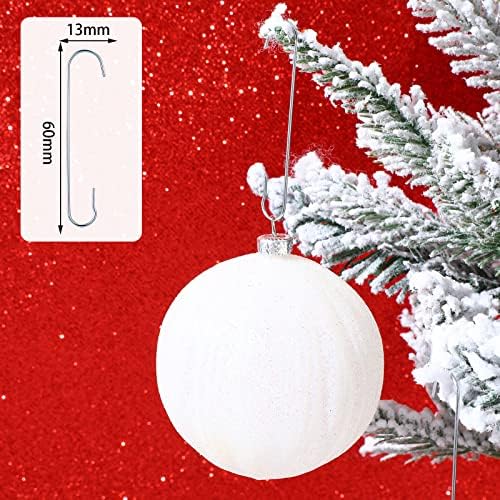 Mixweer 120pcs Christmas Ornament Hooks 0.51 x 2.36'', Silver - Image 4