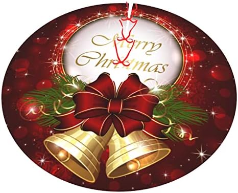Christmas Tree Skirt Merry Christmas Bell Snowflake 48 Inch for Xmas New Year Nightmare Before Christmas Decorations Lobby Home - Image 7