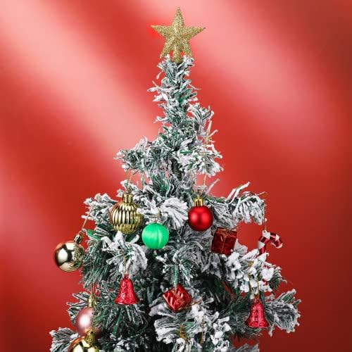 Hanaive Christmas Tree Topper Mini Star Small, Gold, 2.36 Inch, Glitter - Image 3