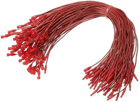 PATIKIL Christmas Ornament Hooks, 100 Pcs LED String Light Hanging Cable Holiday Decor Gift Tag Hanger with Snap Lock for Valentine's Halloween, Red by PATIKIL