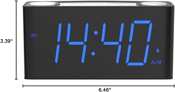 Digital Alarm Clock for Bedroom, Large Screen with 7 Color Night Light - Image 8