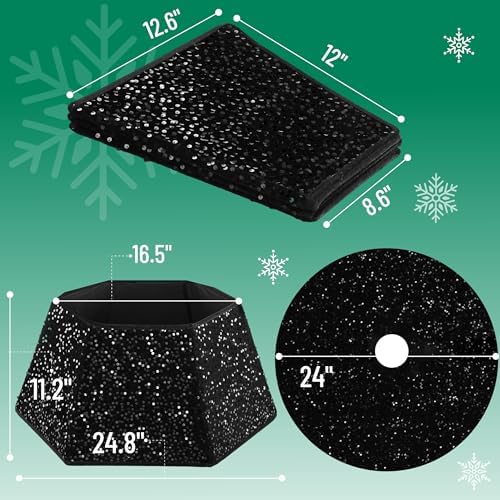 Mr. Pen- Sequin Christmas Tree Skirt and Tree Collar - Image 2