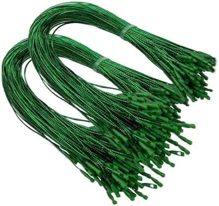 Vaveren 200 Pieces Christmas Hooks Hanger String Precut Ropes Snap Fastener Secure Ornament Attachment Polyester Suitable for Tree Decoration Holiday, Green - Image 7