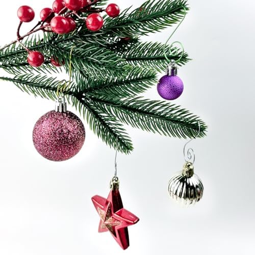 TIHOOD 200PCS 2inch Ornament Hooks, Christmas Ornament Hangers, Christmas Tree Hanger Baubles Ball Metal Hooks Xmas Decoration S Hooks (Green) - Image 5
