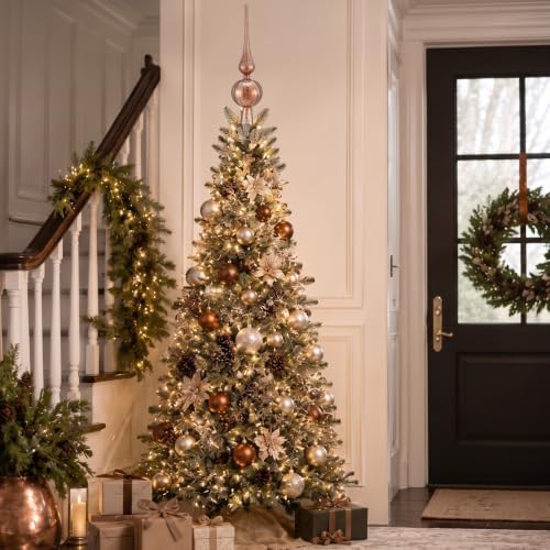 Gejoy 12" Mercury Glass Christmas Tree Topper,Classic,Brown - Image 4