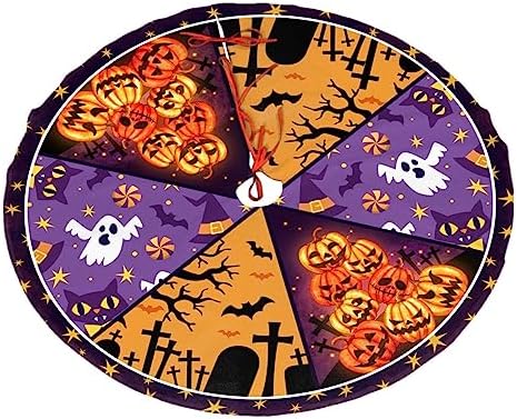 Halloween Tree Skirt Christmas Tree Ornaments Tree Skirt for Christmas Decoration 48" by Majoug