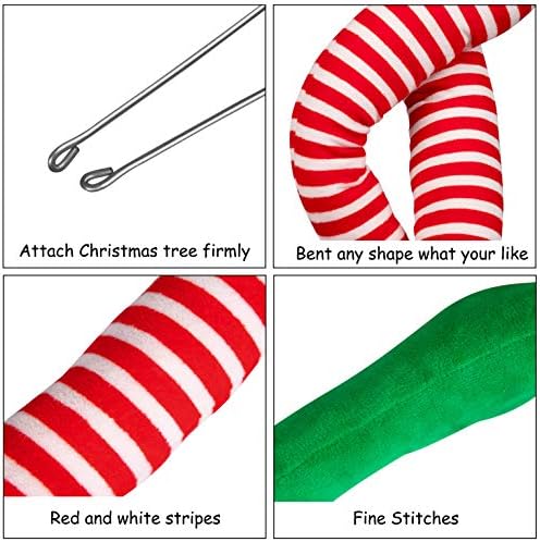 Geefuun 23?€? Christmas Elf Stuffed Legs Stuck Tree Topper Decorations -Xmas Holiday Indoor Outdoor Decor Party Ornaments and Decorations - Image 5