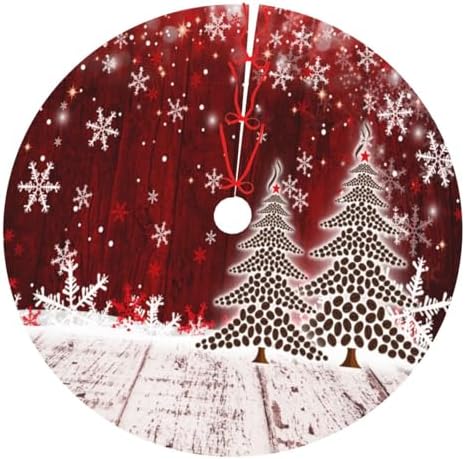 Christmas Tree Skirt Christmas Xmas Tree Snowflake 48 Inch for Xmas New Year Nightmare Before Christmas Decorations Lobby Home by DADABULIU