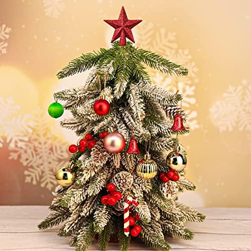 Hanaive Christmas Tree Topper Mini Star Small, Red, 2.36 Inch, Glitter - Image 3