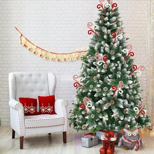 12 Pcs Candy Cane Christmas Decorations, Christmas Tree Picks, 17 Inch Red and White Christmas Ornaments for Christmas Tree Topper Filler, Big Large Ornaments Grinchs Candyland Xmas Decorations - Image 5