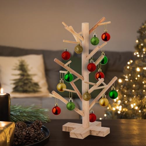 12 Inch Easter Decorations Easter Egg Display Tree Tabletop Decor Vintage Farmhouse Ornament Stand Holder Artificial Rustic Tree for Home Party Wedding Holiday Spring Summer Retro Centerpiece Decor - Image 2