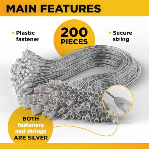 200 pcs Ornament Hangers for Christmas Tree Decoration - Silver Christmas Ornament Hooks - Ornament String for Christmas Tree Holiday Party - Image 4