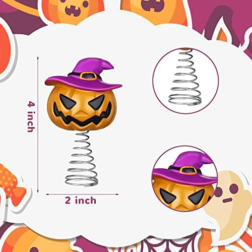 Queekay 4 Inch Halloween Tree Decorations Mini Pumpkin Tree Topper - Image 3