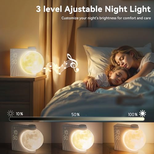 Sunrise Alarm Clocks for Heavy Sleepers Moon Lamp for bedrooms - Image 6