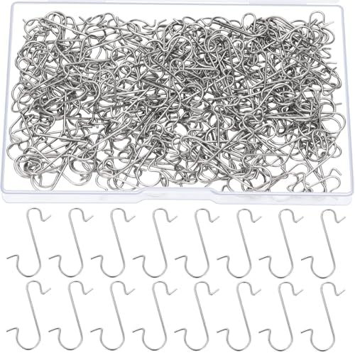 250 PCS Christmas Ornament Hooks, Ornament Hangers Hooks, Metal Wire Ornaments Hook with Storage Box for Christmas Tree Party Balls Decoration (Silver) by Unknown