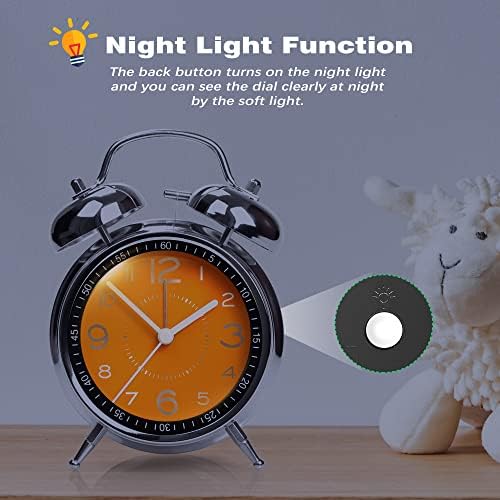 AYRELY?? Super Loud Alarm Clock for Heavy Sleepers Adults, Metal 4.5 Inches - Image 5