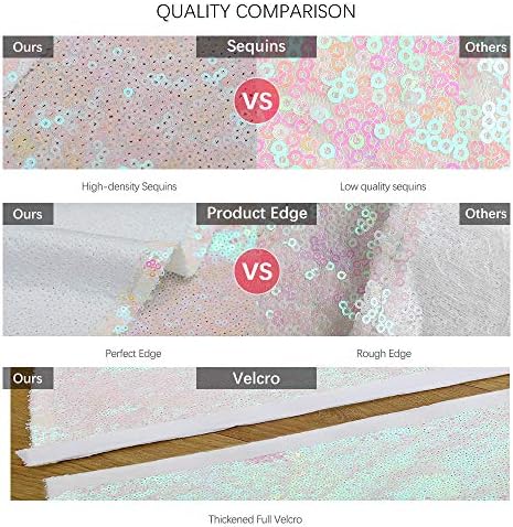 36 Inch Christmas Tree Skirt Iridescent White Tree Skirt Small Sequin Tree Mat for Merry Christmas Party Christmas Tree Decoration - Image 4