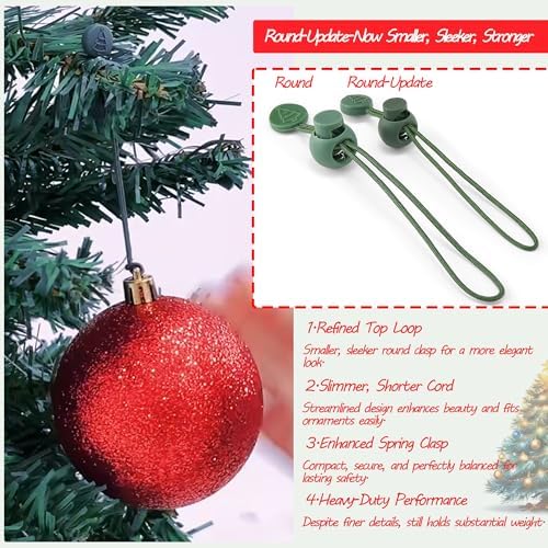 Ornament Hooks ?€? Essential Christmas Tree Decorating Hangers Great Xmas Ornament Hooks for Hanging Christmas Decorations 35 PCS (Round-Upgraded-24pcs) - Image 3