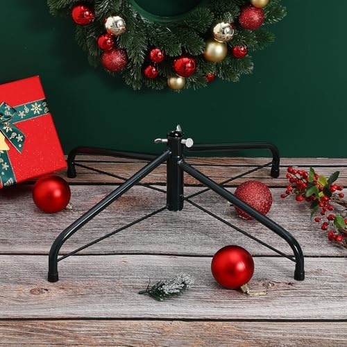 BESTYASH 45cm Christmas Tree Stand Christmas Decoration 4 Foot Artificial Tree Folding Metal Iron Holder Base Bracket (Blackish Green) - Image 5