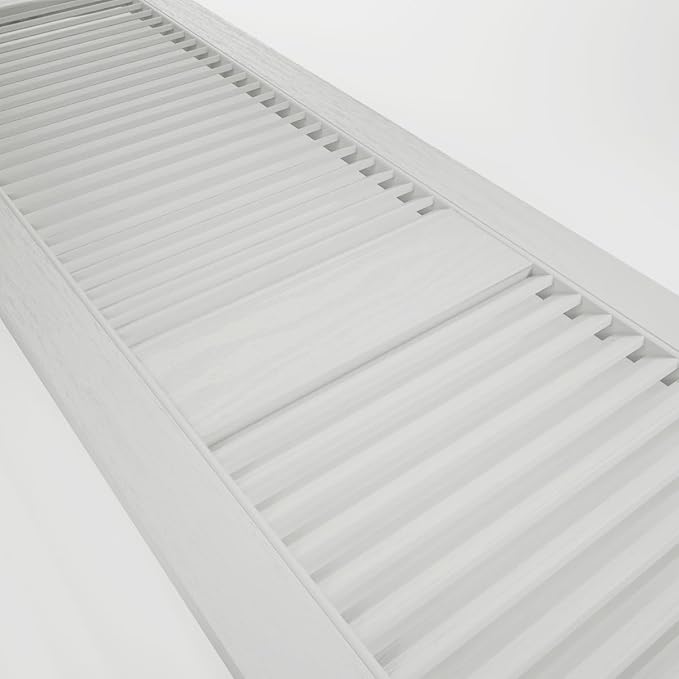 Ekena Millwork Lifetime Vinyl LL1S12X04800WH Standard Cathedral Top Center Mullion, Open Louver Vinyl Shutters, w/Installation Shutter-Lok's & Matching Screws (Per Pair), 12"W x 48"H, White