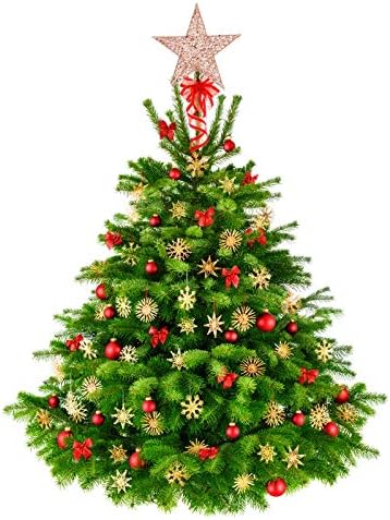 BinaryABC Iron Christmas Tree Star Topper,20cm Glittering Tree Topper - Image 5