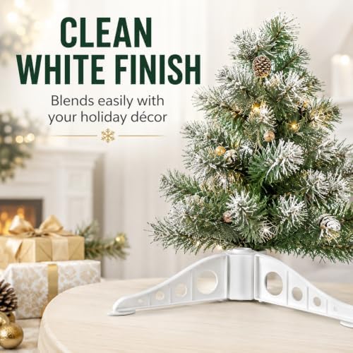 Artificial Christmas Tree Stand, Plastic Christmas Tree Legs Replacement, Small Folding Xmas Trees Stand Base Fits 0.3-0.6 Inch Tree Pole - Image 4