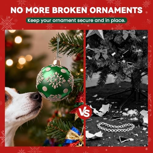 100 PCS Christmas Ornament Hangers Hooks, Adjustable Ornament Ribbon Hanger for Hanging Small & Large Heavy Ornaments, Xmas Ornament Hanging Strings for Christmas Tree Decorations Bauble (Green) - Image 2