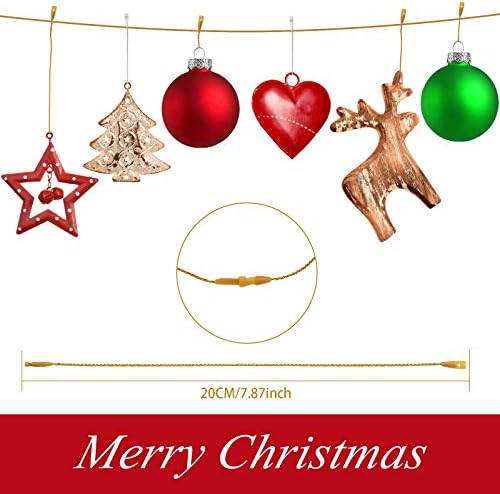 Nuanchu 300 Pcs Christmas Ornament Hangers, Silver Gold - Image 2