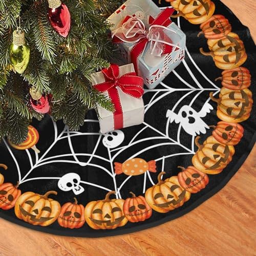 Halloween Christmas Tree Ornaments - Tree Skirt for Decoration, 48" - Image 2