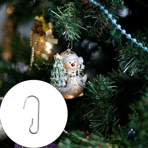 120PCS 1.18Inch Christmas Ornament Metal Hooks, Silver Bendable Hanging Hook for Christmas Tree Decoration, Party, Festival Activity, Holiday - Image 2