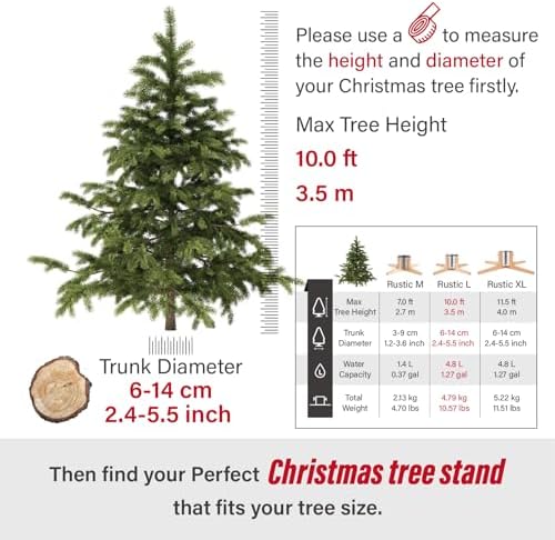 Tree Nest Christmas Tree Stand Base for 10ft Real Tree Sliver Christmas Tree Holder Stable for Xmas Decoration Rustic (Silver,Large) - Image 5